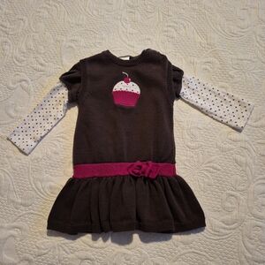 Gymboree girls size 12-18 months Sweet Treats Outlet line dress long sleeve top